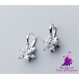 Diamond Flower Stud Earrings