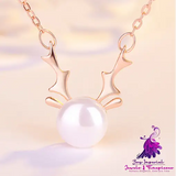 Small Elk Pearl Pendant