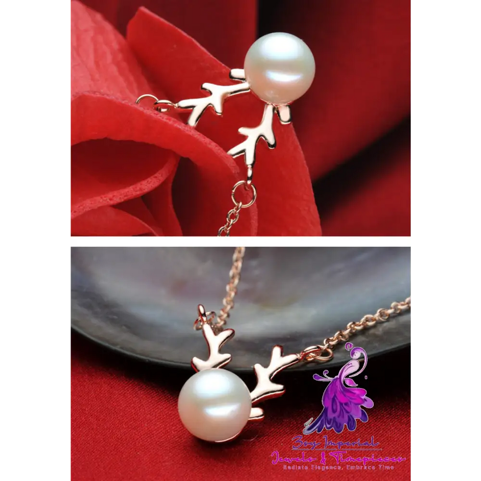 Small Elk Pearl Pendant