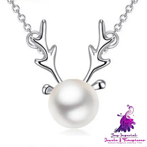 Small Elk Pearl Pendant