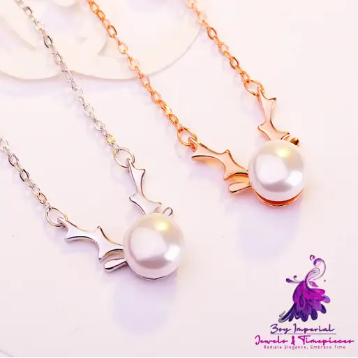 Small Elk Pearl Pendant