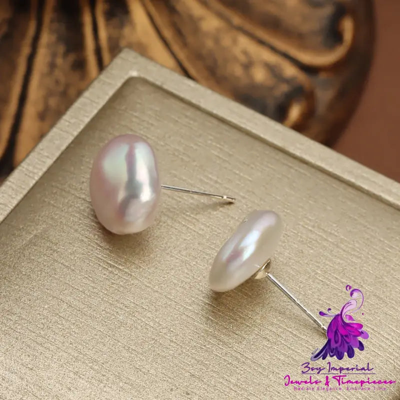 Design Highlight Natural Freshwater Pearl Stud Earrings