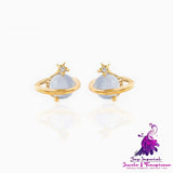 Opal Earrings Design Sense Saturn Female