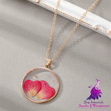 Resin Dried Flower Necklace