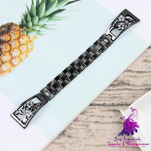 Plum Set Diamond Detachable Watch Strap