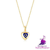 Zircon Devil’s Eye Heart Necklace