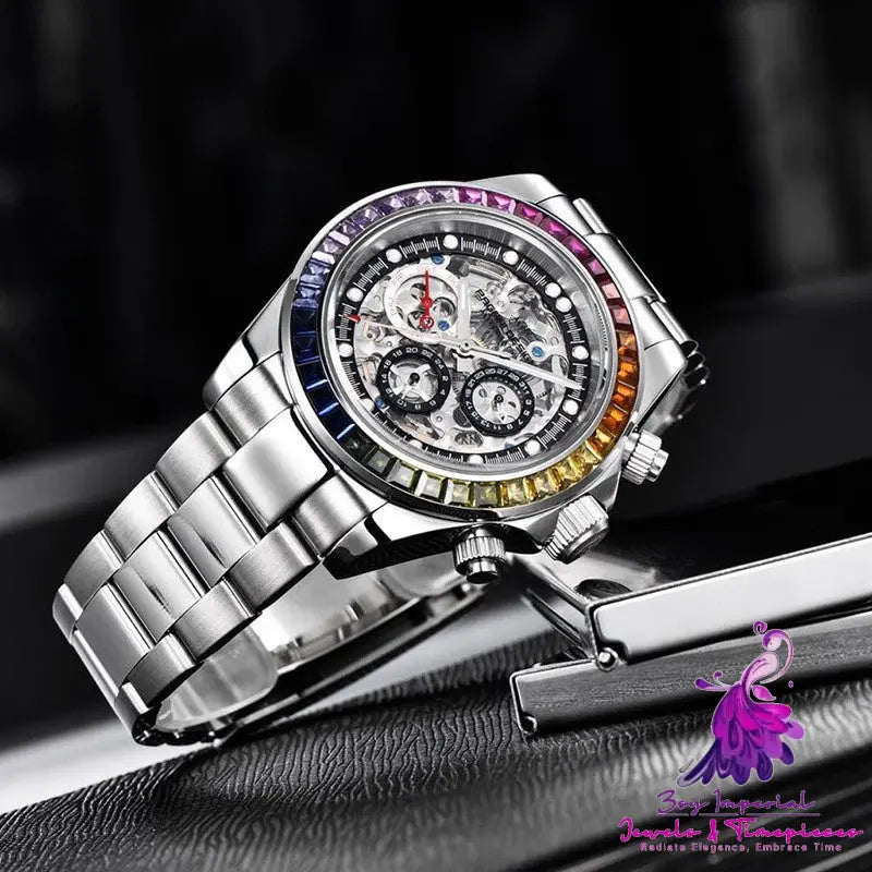 Transparent Dial Men’s Mechanical Watch