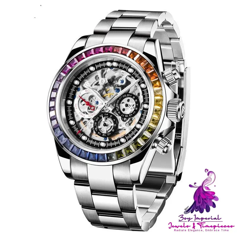 Transparent Dial Men’s Mechanical Watch