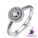 Sterling Silver Diamante Ring