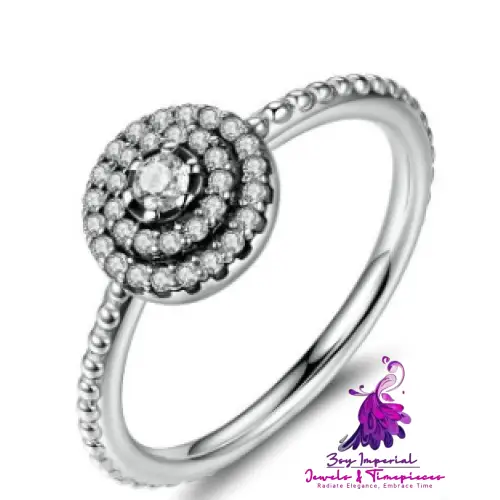 Sterling Silver Diamante Ring