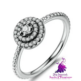 Sterling Silver Diamante Ring