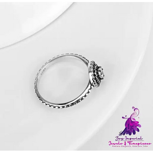 Sterling Silver Diamante Ring