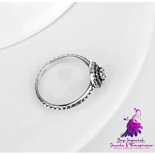 Sterling Silver Diamante Ring