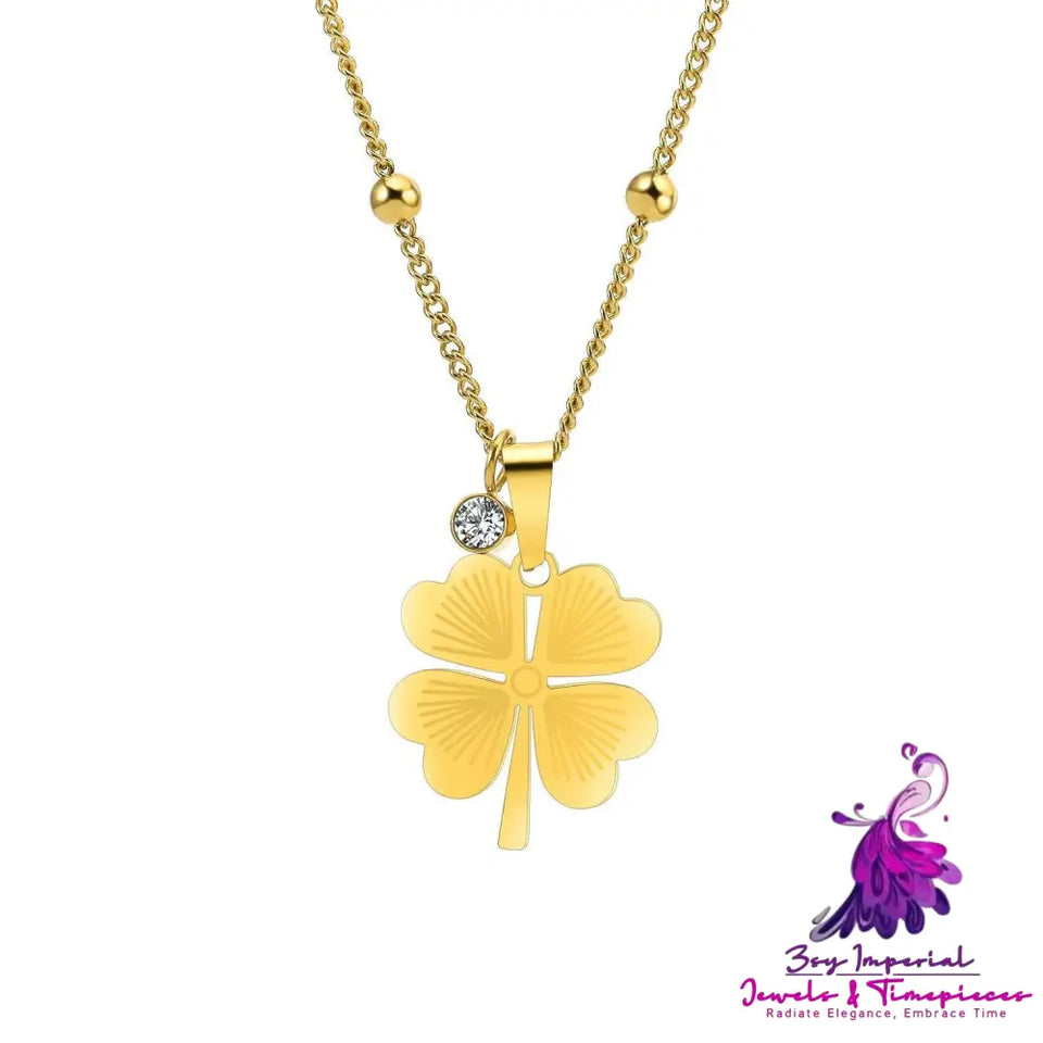 Diamond Love Clover Necklace