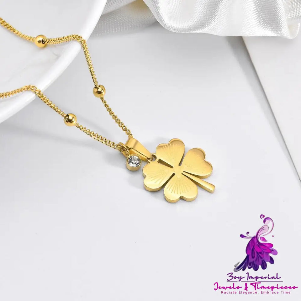 Diamond Love Clover Necklace