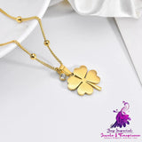 Diamond Love Clover Necklace