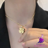 Diamond Love Clover Necklace