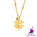 Diamond Love Clover Necklace