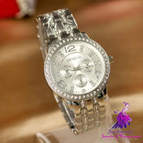 Geneva Fashion Diamond Alloy Watch