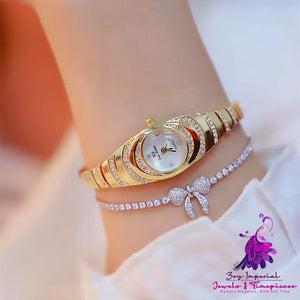 Ladies Diamond Gold Bracelet Watch