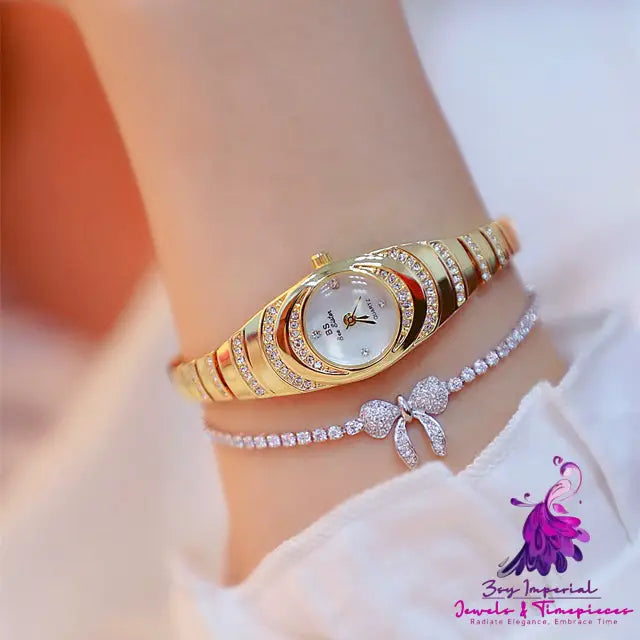 Ladies Diamond Gold Bracelet Watch