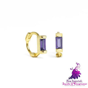 Simple Diamond Ear Buckle Earrings