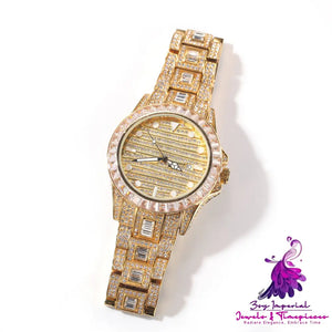 Diamond Butterfly Double Button Quartz Watch