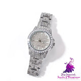 Diamond Butterfly Double Button Quartz Watch