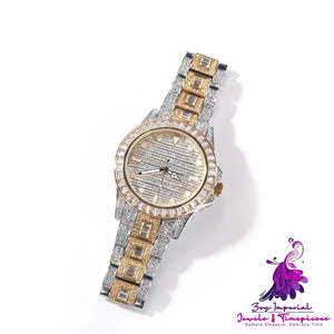 Diamond Butterfly Double Button Quartz Watch