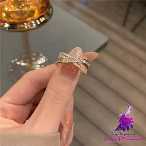 Diamond Cross Micro Zirconia Ring