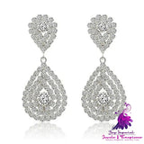 Diamond Crystal Water Drop Earrings