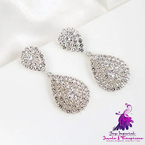 Diamond Crystal Water Drop Earrings