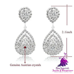 Diamond Crystal Water Drop Earrings