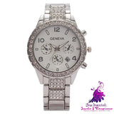 Diamond Digital Calendar Women’s Quartz Watch