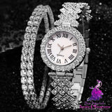 Luxury Diamond Quartz Watch with Double-layer Diamond