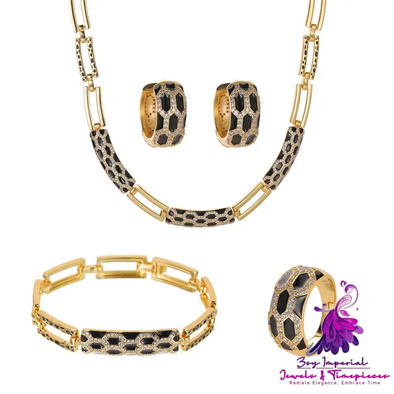 Diamond Earring Necklace Set