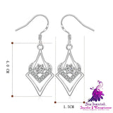 Geometric Heart-shaped Diamond Earrings