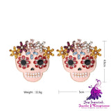 Skull Head Diamond All-match Earrings