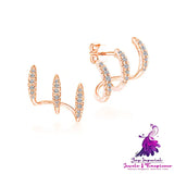 Diamond Inlaid Vibrato Cold Earrings