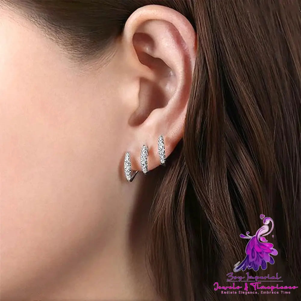 Diamond Inlaid Vibrato Cold Earrings