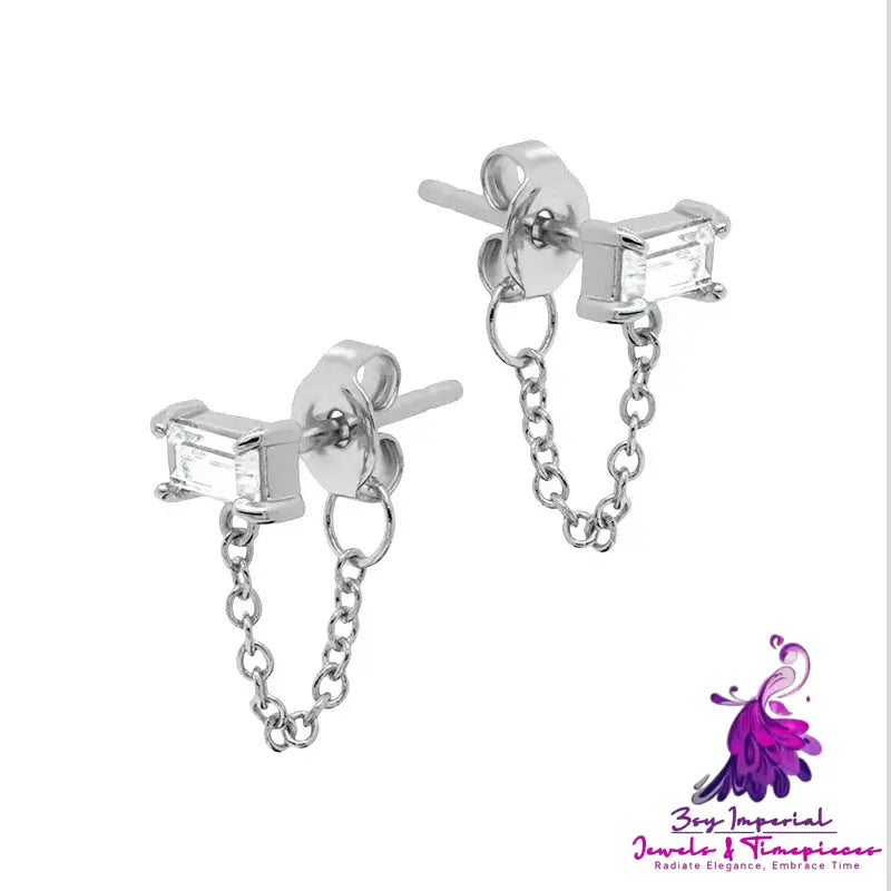 Versatile Diamond Zirconia Earrings