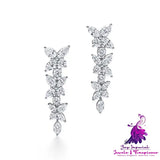 White Gold Moissanite Diamond Earrings