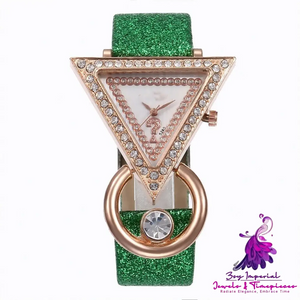 Triangle Dial Diamond Women’s Watch