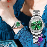 Diamond-encrusted Water Ghost Quartz Watch Lady