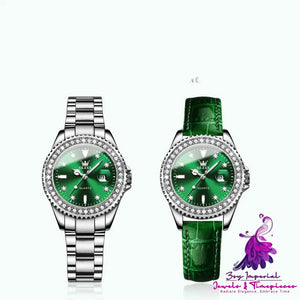 Diamond-encrusted Water Ghost Quartz Watch Lady