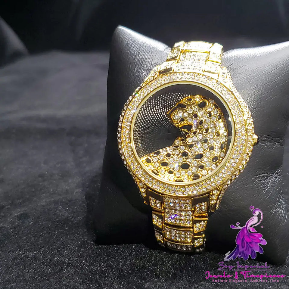 Leopard Full Diamond Ladies Watch