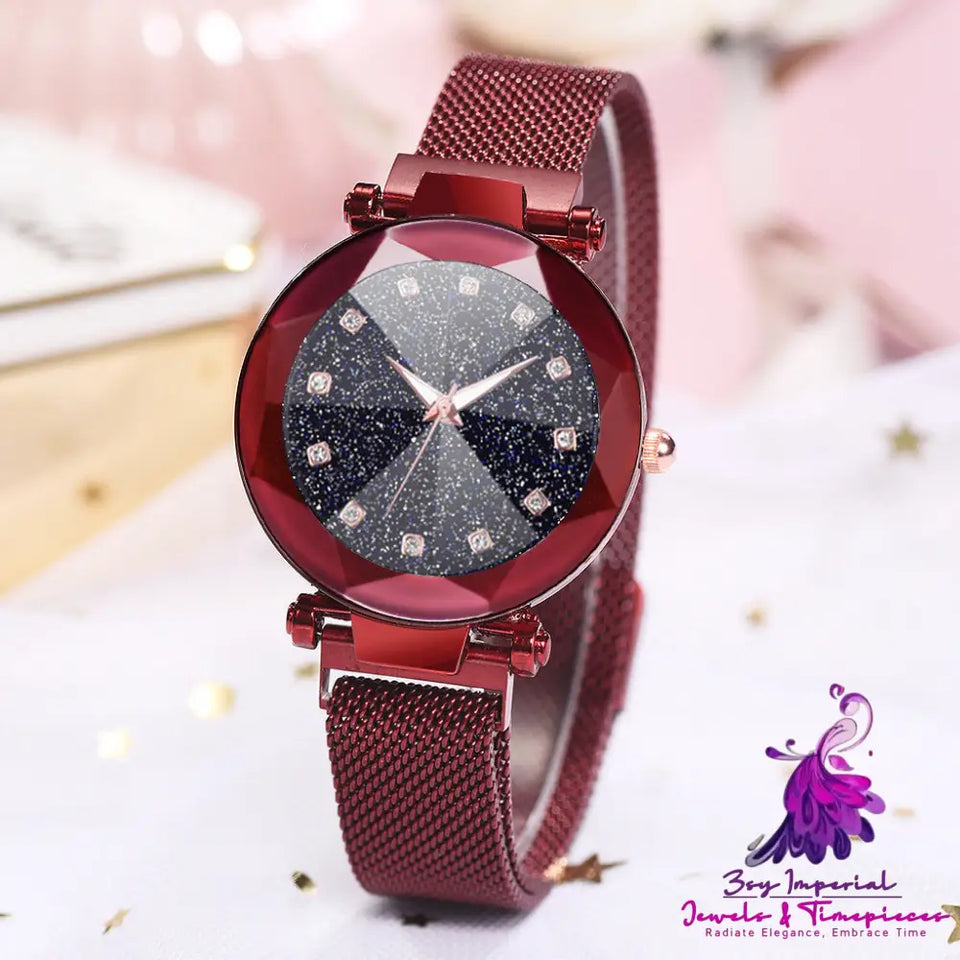 Starry Sky Square Diamond Ladies Watch