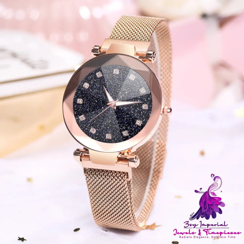 Starry Sky Square Diamond Ladies Watch