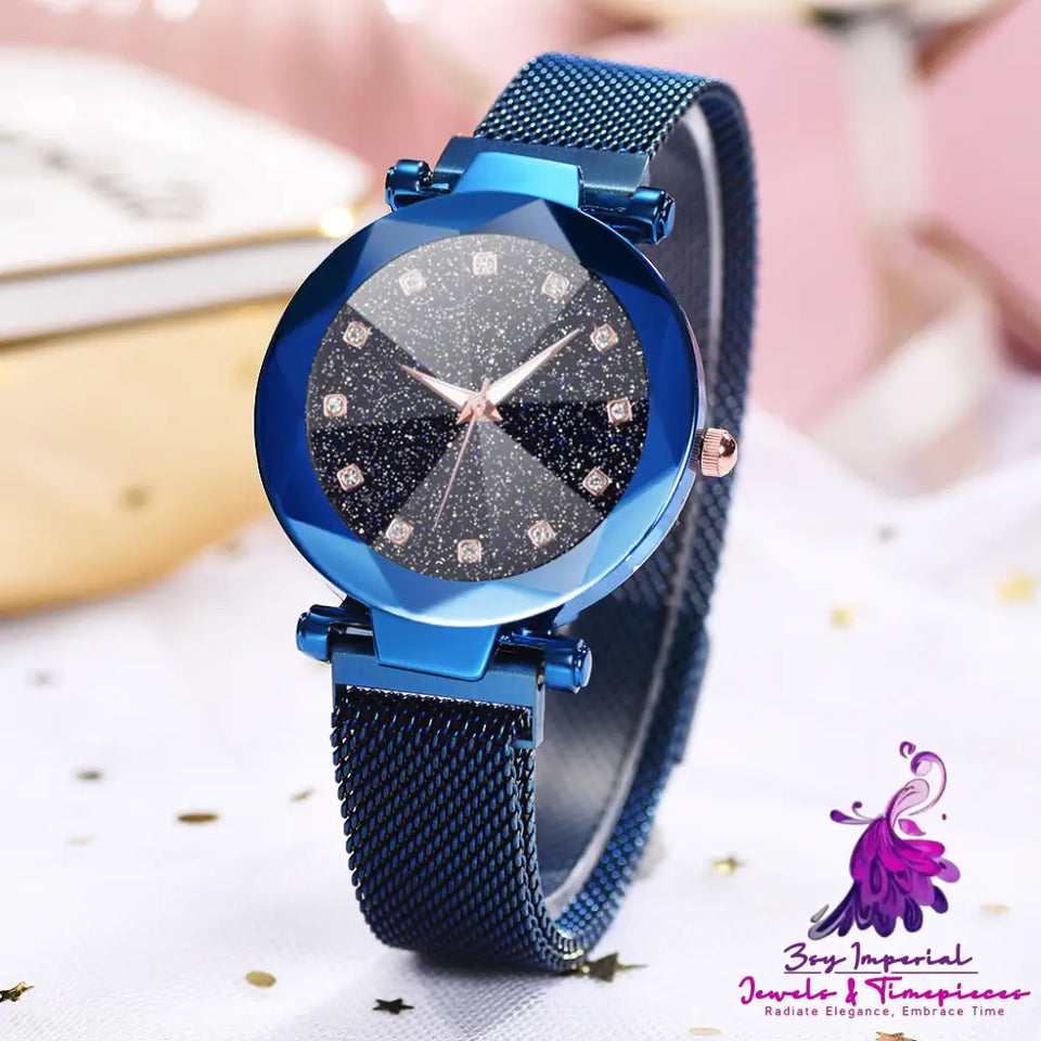 Starry Sky Square Diamond Ladies Watch