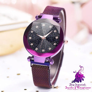 Starry Sky Square Diamond Ladies Watch